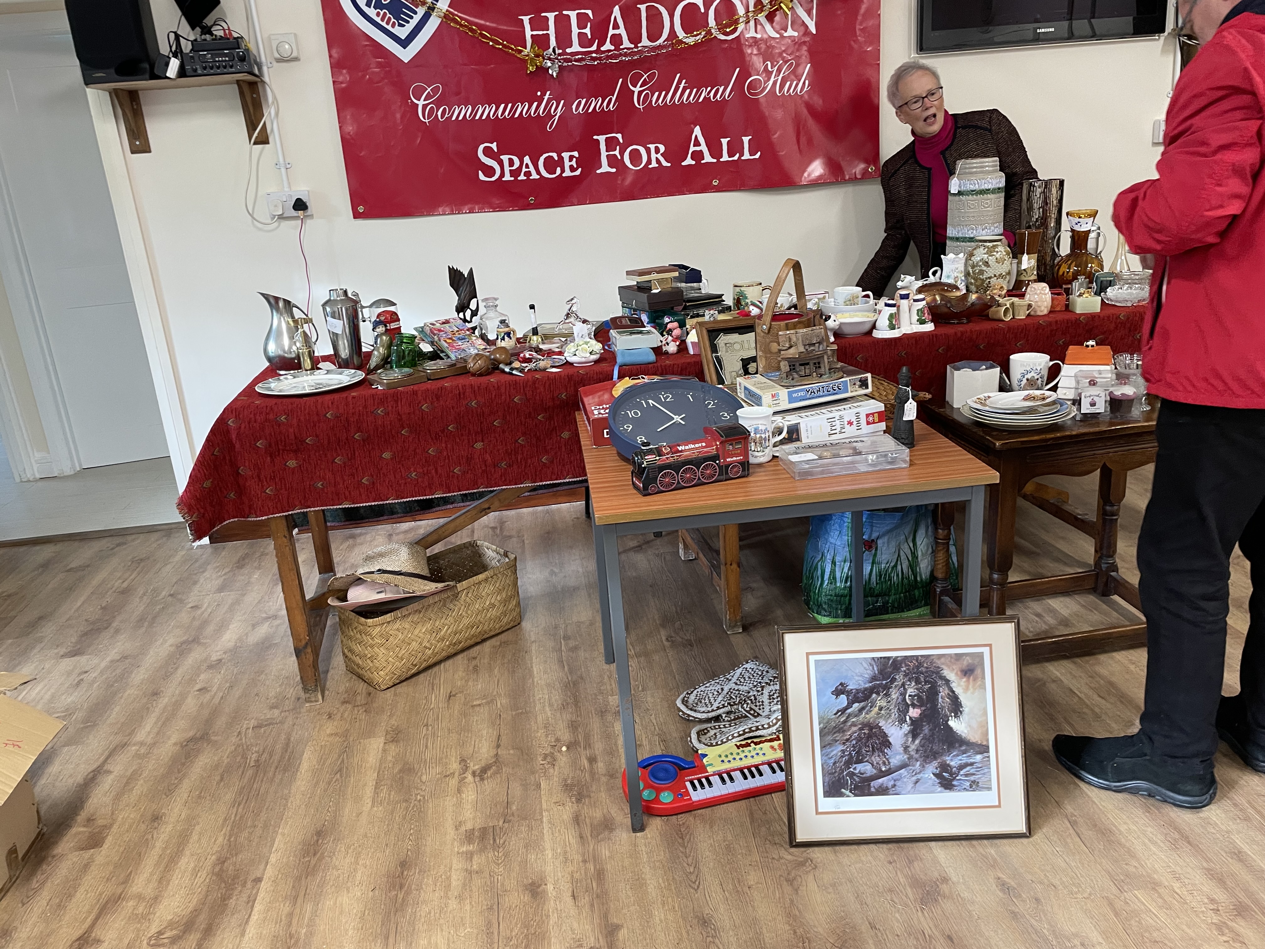 Volunteer Shirley Morse on the Bric-A-Brac stall