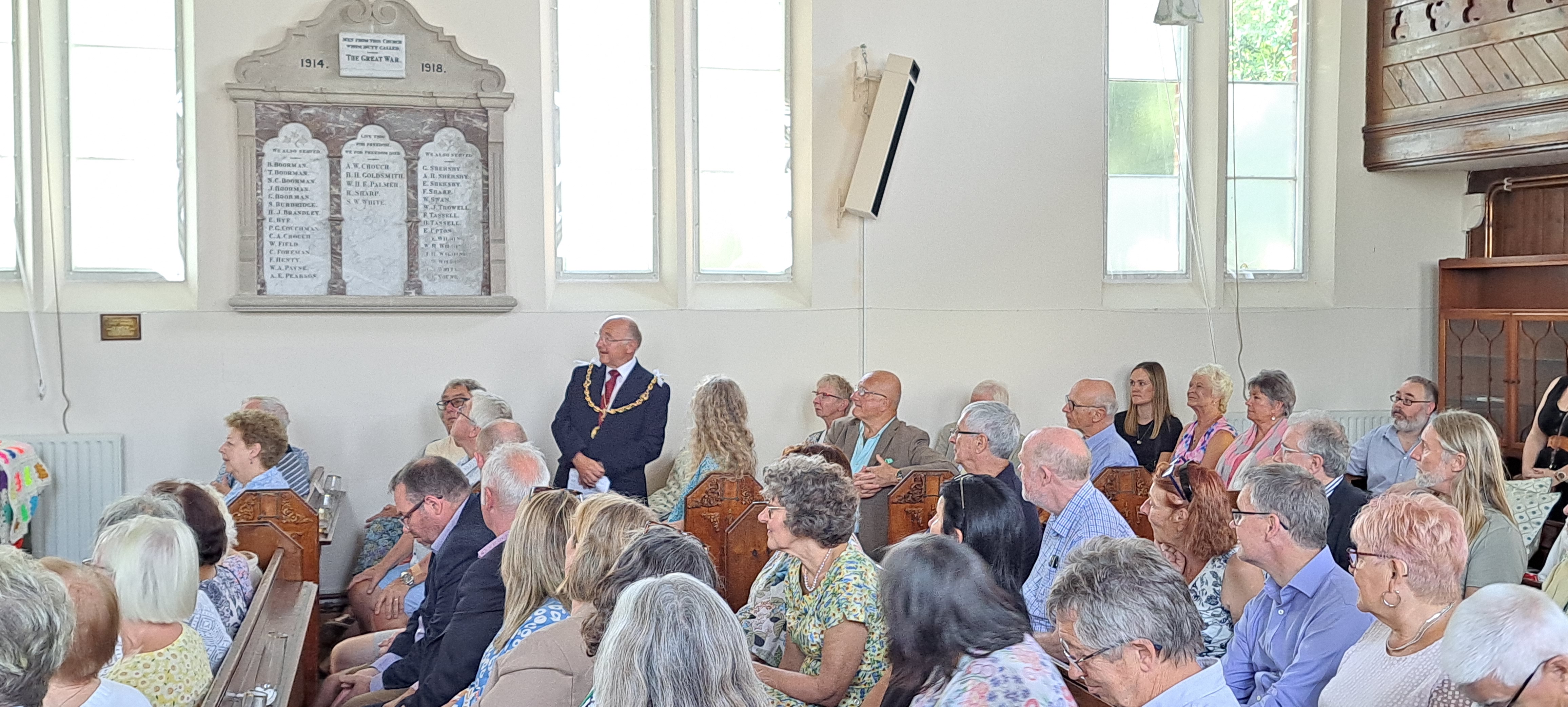 The Mayor of Maidstone, Cllr Gordon Newton, making a speech